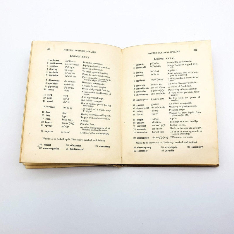 Modern Business Speller Hardcover D. D. Mayne 1901 Pronunciation and Meaning 11