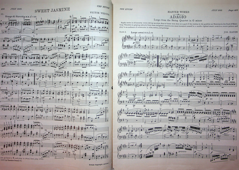 1935 Strumming the Banjo Vintage Sheet Muisc Evangeline Lehman Piano Music Etude 3