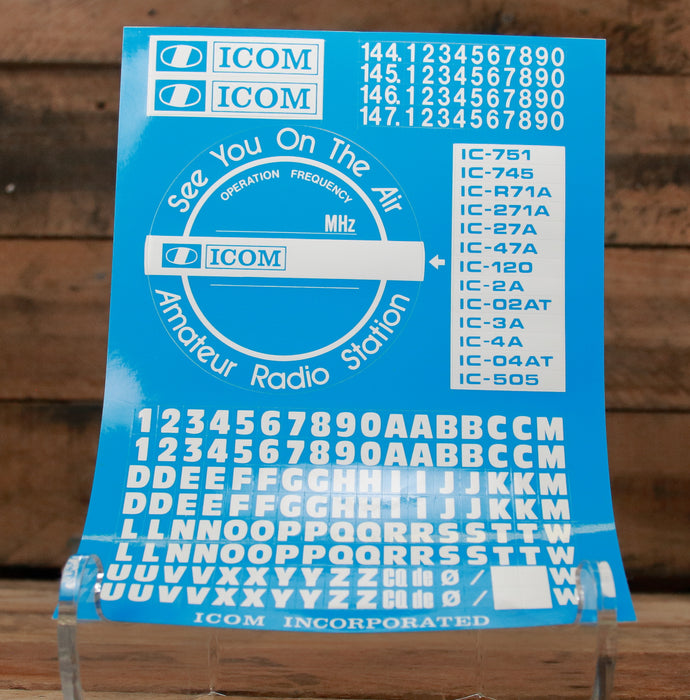 ICOM: See You On The Air Amateur Radio Station - Sticker Sheet