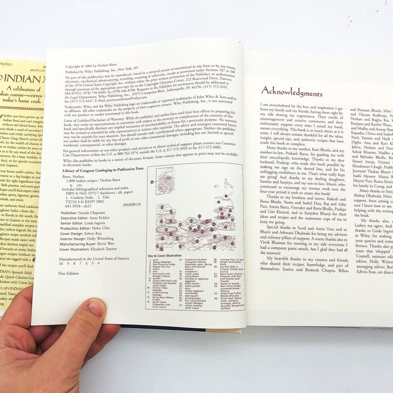 1000 Indian Recipes Hardcover Neelam Batra 2002 Spices Legumes Grains Cookery 9