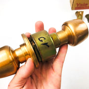 Yale Storeroom Closet Door Knob Lockset BR5305 380AN US10 Satin Bronze New NOS 6