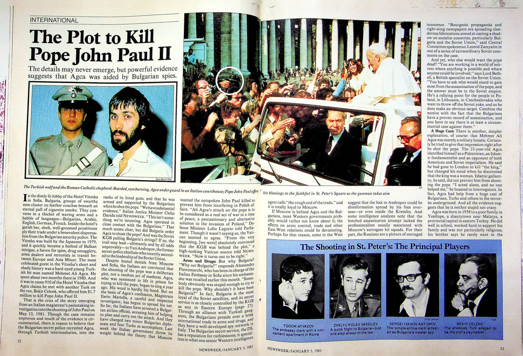 Newsweek Magazine January 3 1983 Plan To Kill Pope John Paul II Eddie Murphy