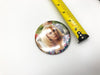 Political Pinback Picture Button 1990s Blonde Haired Female Woman Flower Dress 5