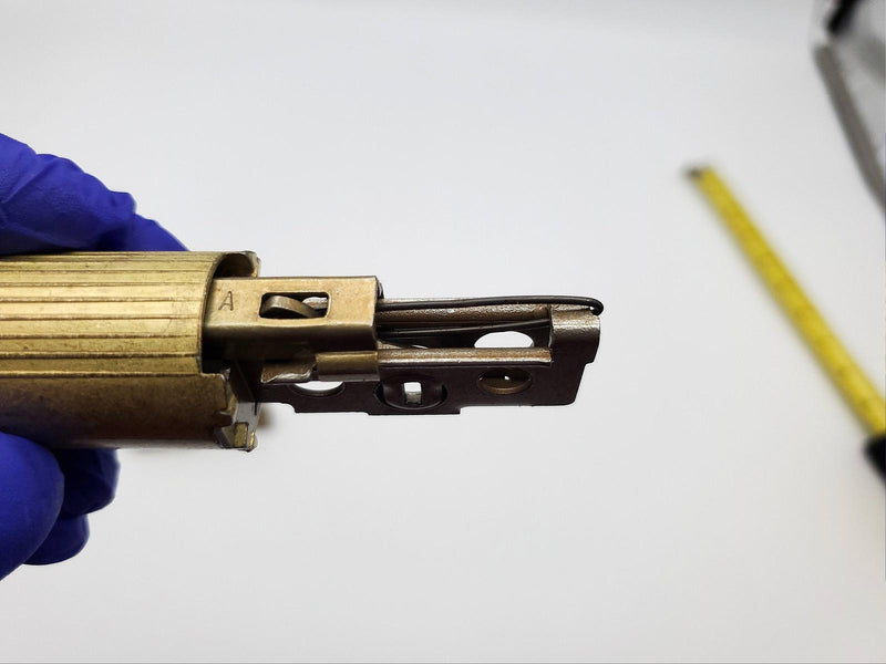 2x Falcon Deadbolt Latches 2-3/8" BS 1" Throw Drive-In Brass For D Series NOS