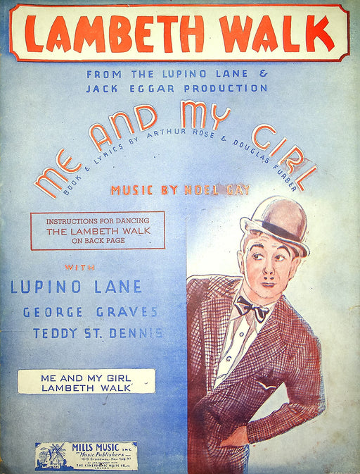 Vintage Sheet Music Me And My Girl Lambeth Walk 1937 Noel Gay Lupino Lane Dance 1