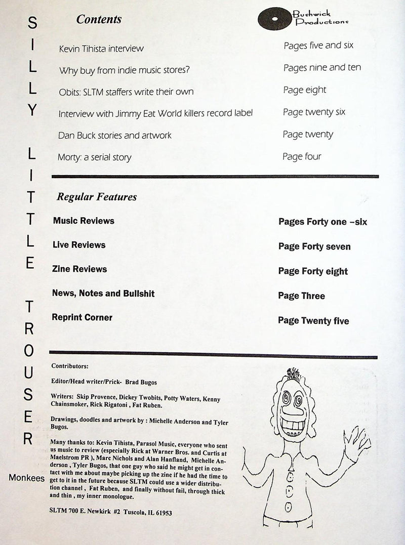 Silly Little Trouser Monkees STLM Zine 2002 # 18 Kevin Tihista Interview 2