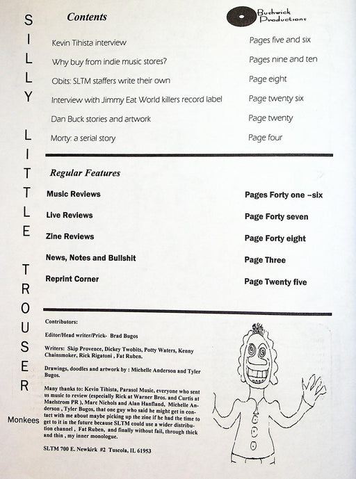 Silly Little Trouser Monkees STLM Zine 2002 # 18 Kevin Tihista Interview 2