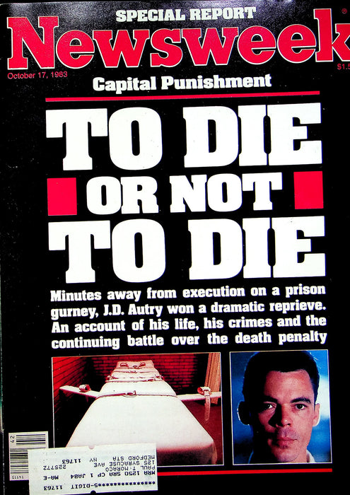 Newsweek Magazine October 17 1983 J.D. Autry Death Row Reprieve Issey Miyake