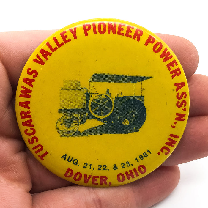 Vintage Steam Power Button Tuscarawas Valley Pioneer Power Dover Ohio 1981