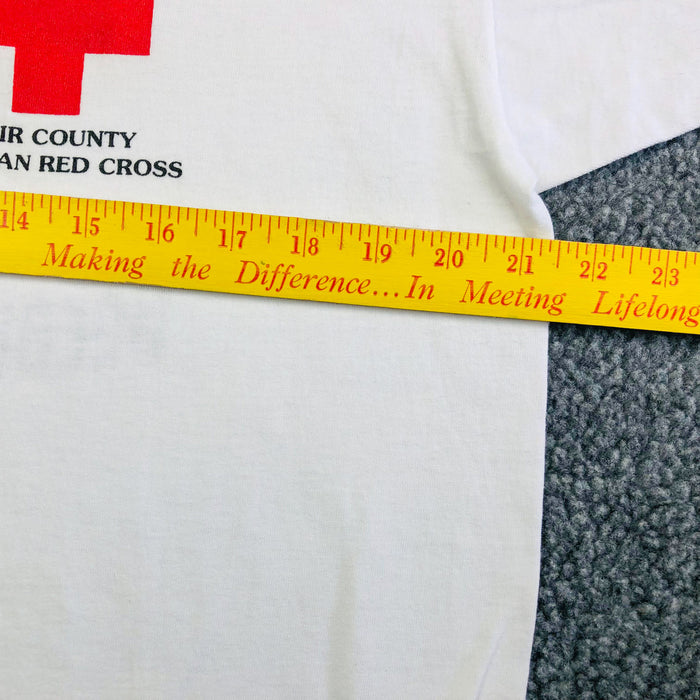 American Red Cross T Shirt Large L Best Fruit Of The Loom White Blair County PA