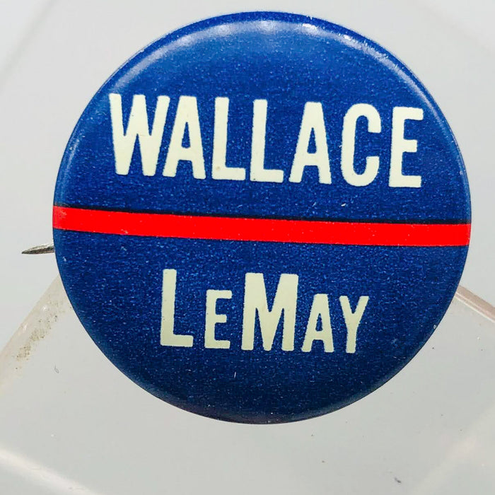 George Wallace Curtis LeMay Button Pin .875" Presidential Campaign Vintage 4