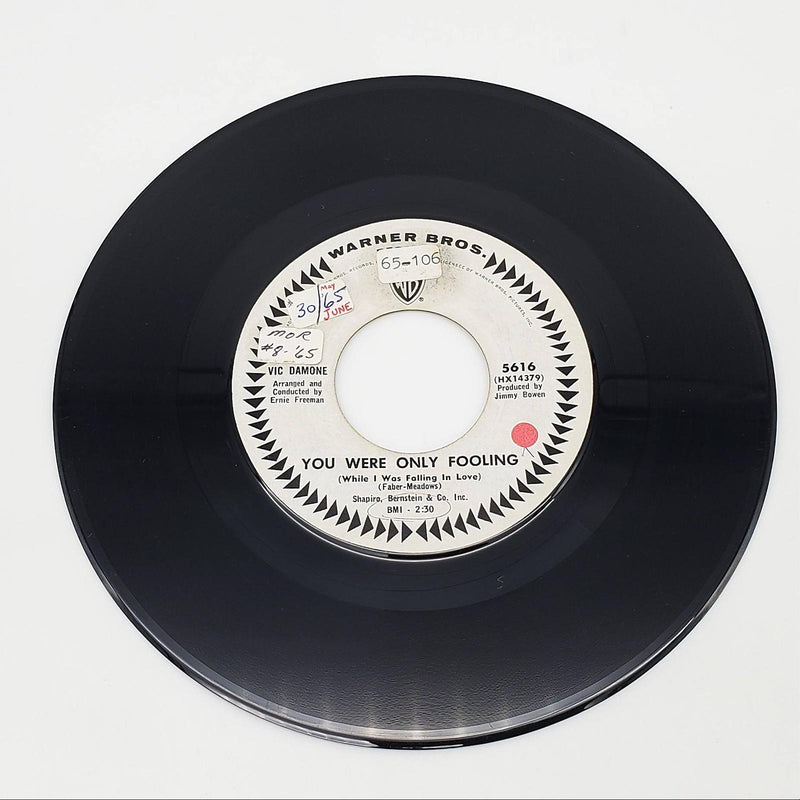 Vic Damone You Were Only Fooling Single Record Warner Bros. 1965 5616 PROMO 1