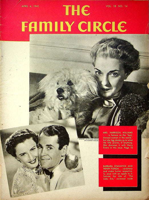 The Family Circle Magazine April 4 1941 Harrison Williams, Henry Fonda 1