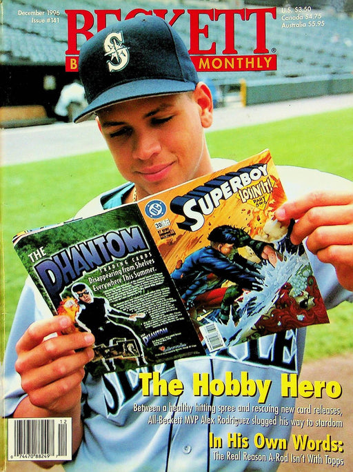 Beckett Baseball Magazine Dec 1996 # 141 Alex Rodriguez White Sox Superboy Comic 1