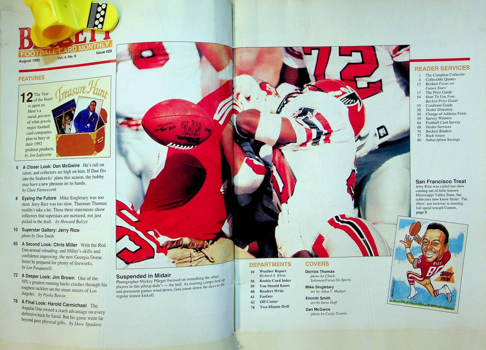 Beckett Football Magazine August 1992 # 29 Derrick Thomas Dan McGwire Rookie 2