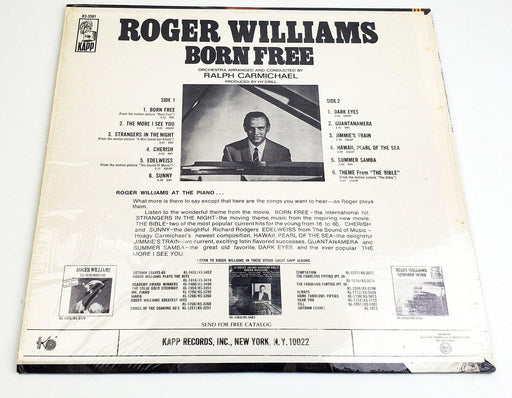 Roger Williams Born Free 33 RPM LP Record Kapp Records 1966 In Shrink KS-3501 2