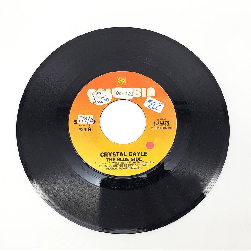 Crystal Gayle The Blue Side Single Record Columbia 1979 1-11270 1