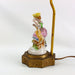 Occupied Japan Lady Lamp Brass French Provincial English Woman Lamb Sheep 12" 4
