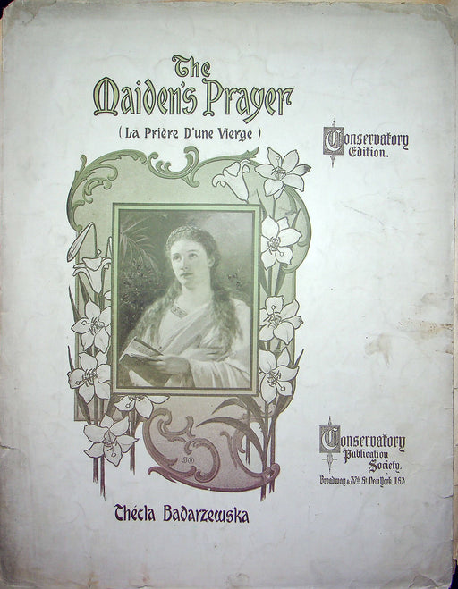 Sheet Music The Maindens Prayer Thecla Badarzewska 1902 Conservatory Publication 1