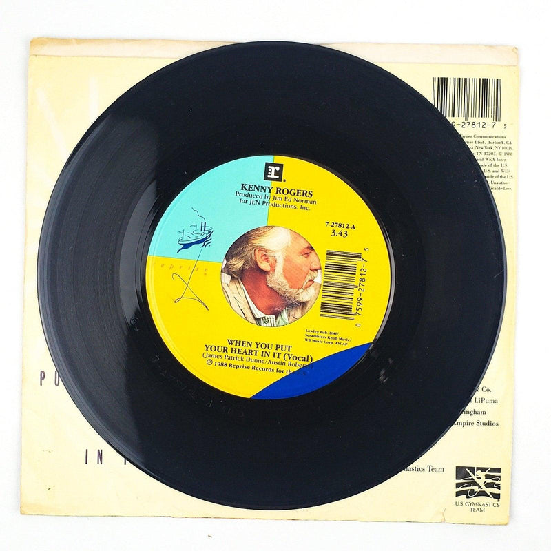 Kenny Rogers When You Put Your Heart In It Record 45 RPM Single Reprise 1988 4