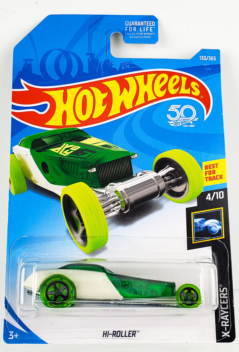 Hot Wheels 2018 Green Hi-Roller X-Raycers 4/10 FJW93
