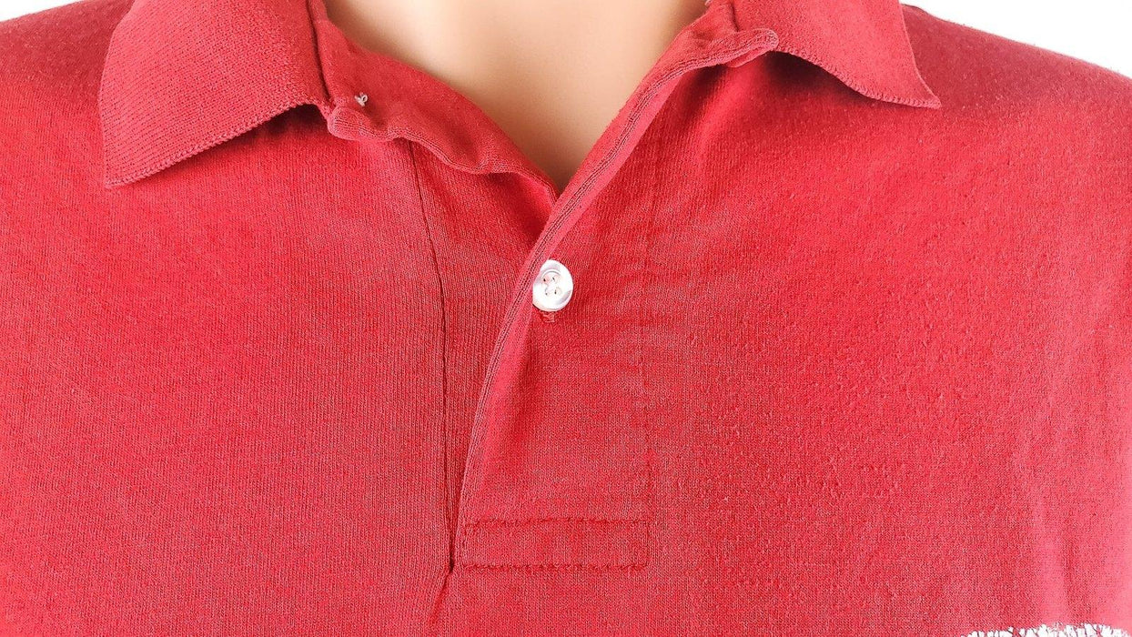 Vintage 90's JERZEES Polo Shirt Short Sleeve Red XL Da Vinci's 7