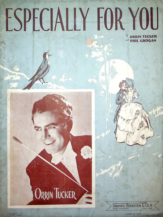 Sheet Music Especially For You Orrin Tucker Phil Grogan 1937 Slow Piano Song 1