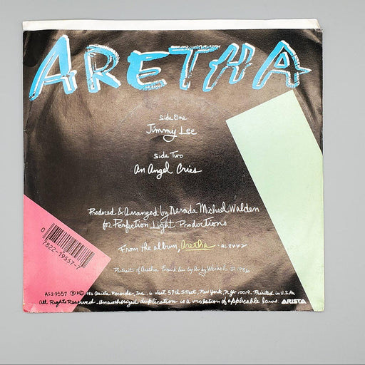 Aretha Franklin Jimmy Lee Single Record Arista 1986 AS1-9557 2