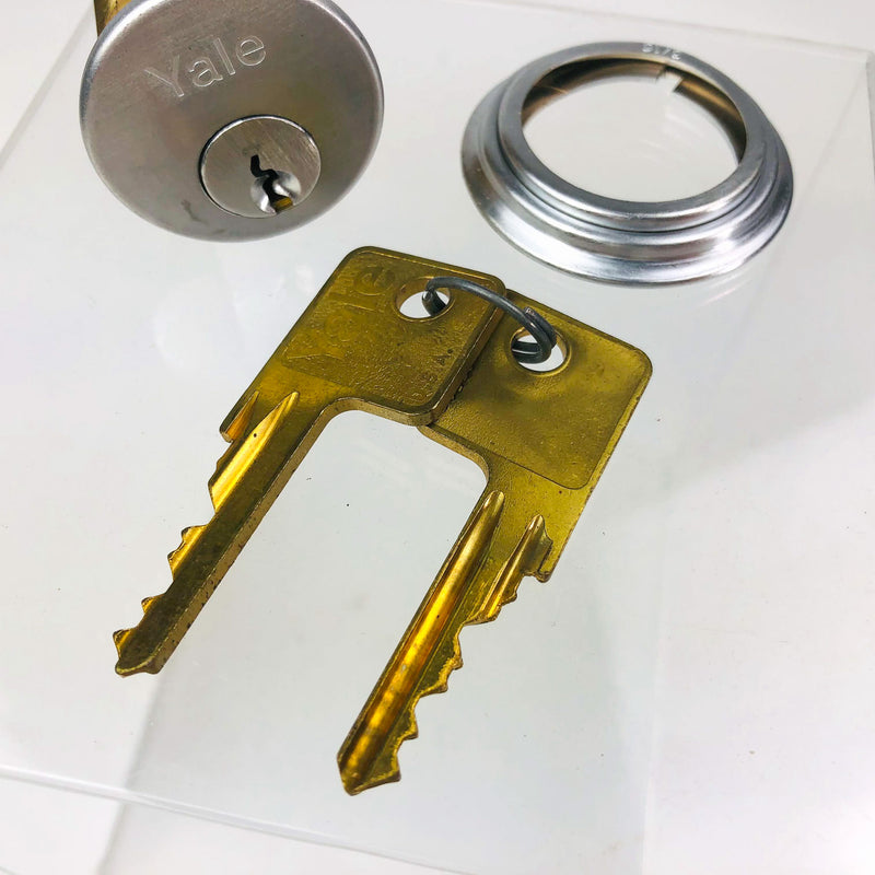 Yale Mortise Cylinder 1152 1-1/4" US26D Satin Chrome 6 Pin New Old Stock NOS