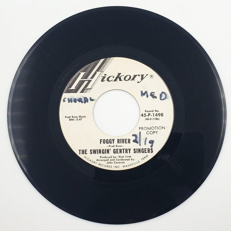 The Swingin' Gentry Singers Maurie / Foggy River 45 Single Record Hickory Promo 1