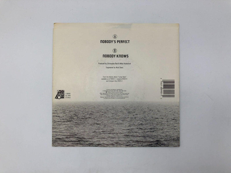 Mike + The Mechanics Nobody's Perfect Record 45 RPM Single 7-88990 Atlantic 1988 2
