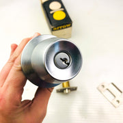 Arrow 351 Panic Proof Door Knob Lockset Keyed Satin Chrome Cylinder Entrance 1