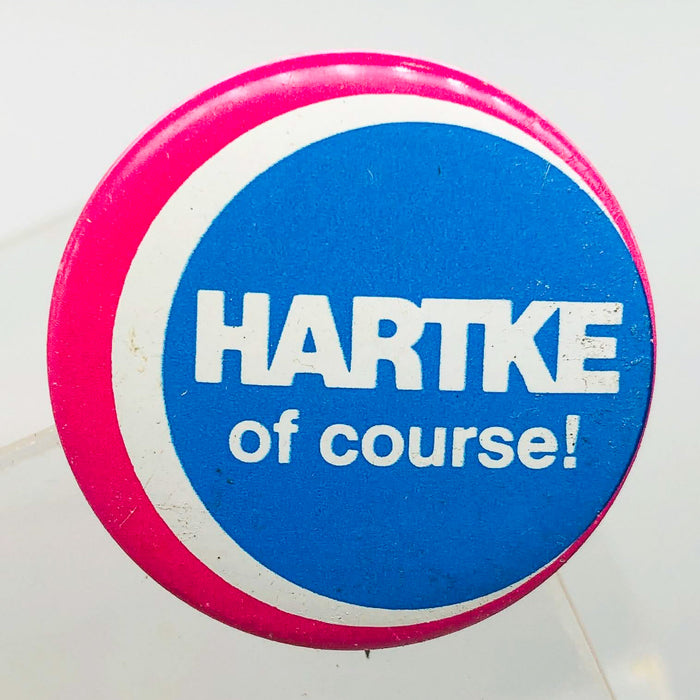 Hartke Of Course Button Pin 1.25" Indiana Senator Presidential Campaign Pink 11