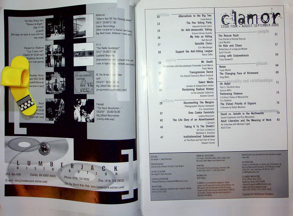 Clamor Magazine Aug-Sep 2000 Mr Death Erroll Morris Detroit Electronic Music Fes