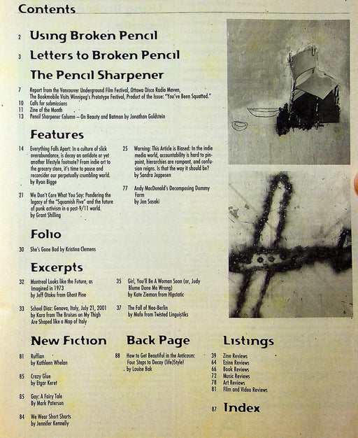 Broken Pencil Issue 18 2002 Future of Punk Activism, Louise Bak 2