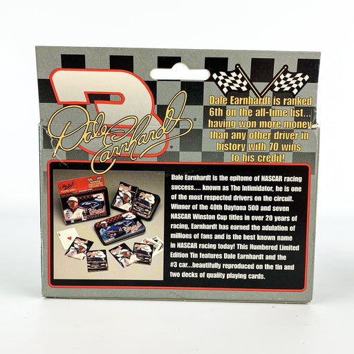 1999 Dale Earnhardt Sr Double Deck Playing Cards in Collectors Tin BOX Damage 2