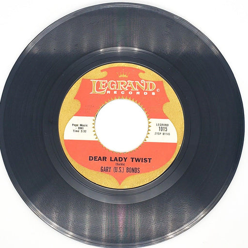Gary U.S. Bonds Dear Lady Twist Record 45 RPM Single 1015 Legrand 1962 2