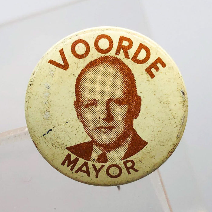 Voorde for Mayor Button Pin .75" South Bend Indiana Political Campaign Edward 4