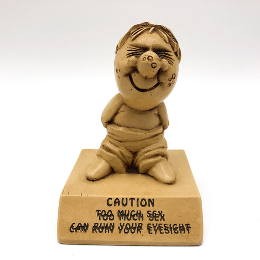 Vintage Paula Figurine Caution Too Much Sex Can Ruin Your Eyesight Double Vision 1