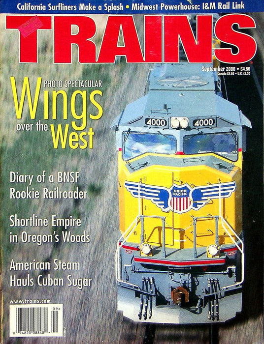 Trains Magazine September 2000 Vol 60 No 9 Photo Spectacular Wings Over The West