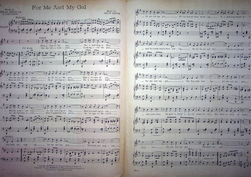 Sheet Music For Me And My Girl Leslie Goetz Meyer 1917 Sung By Clark Bergman 2