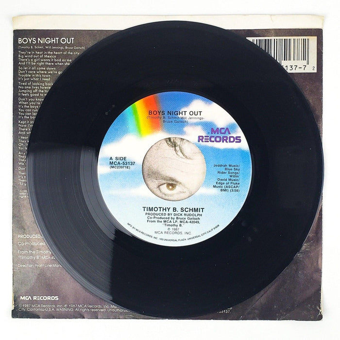 Timothy B Boys Night Out Record 45 RPM Single MCA-53137 MCA Records 1987 3