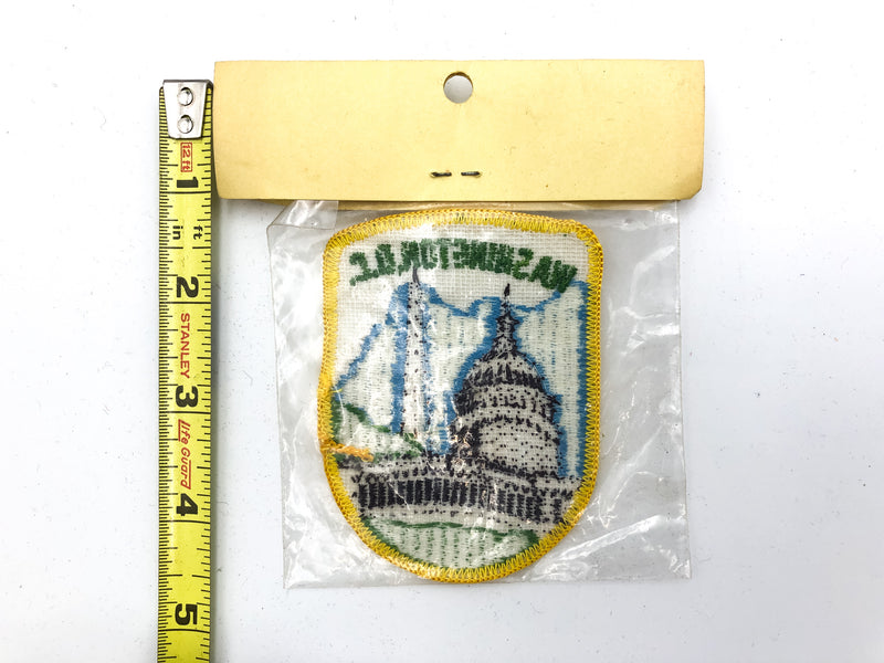 Vintage Washington DC Patch Swiss Embroidered Emblem NEW Green Lettering