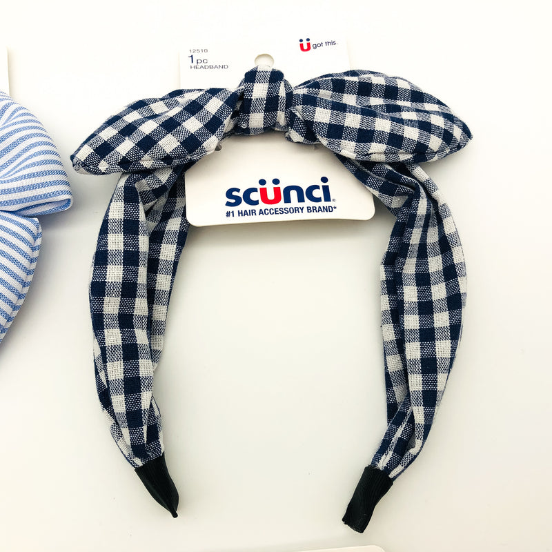 12-Piece Scunci Scrunchies Hair Ties Headbands Bow Clip Lot Blue Red Summer Wear