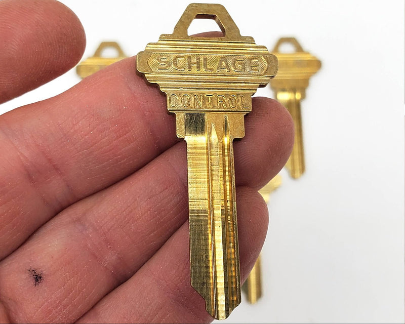 5x Schlage Control 35-056 F Key Blanks Nickel Silver 6 Pin NOS 1