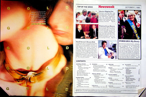 Newsweek Magazine October 7 1985 Geraldine Ferraro Moscow Russia Wish List 2