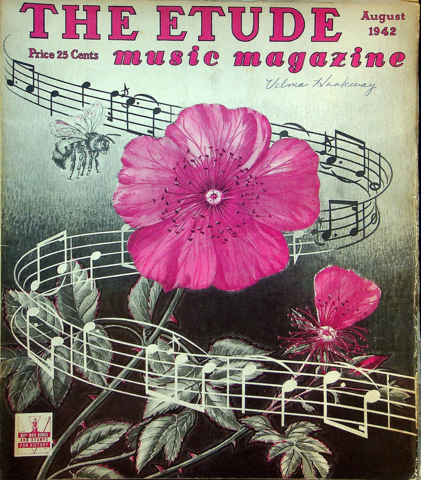 The Etude Music Magazine Aug 1942 Vol LX No 8 Right relazation, Sheet Music 1