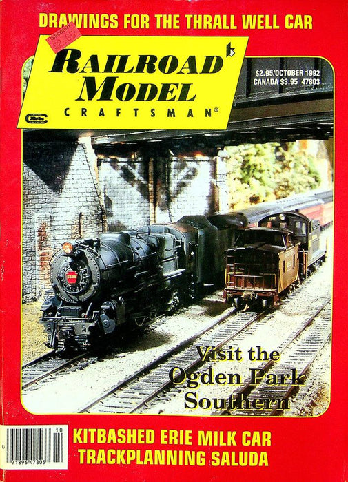 Railroad Model Craftsman Magazine October 1992 Vol 61 No 5 Ogden Park Southern