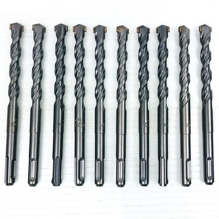 10-pk Rotary Hammer Drill Bits 1/2"x6" SDS Plus 3.5" LOC Carbide Tip Concrete