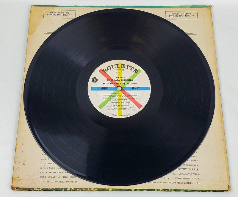 Peter Kara Orchestra Greece Record LP R-25049 Roulette 1958 6
